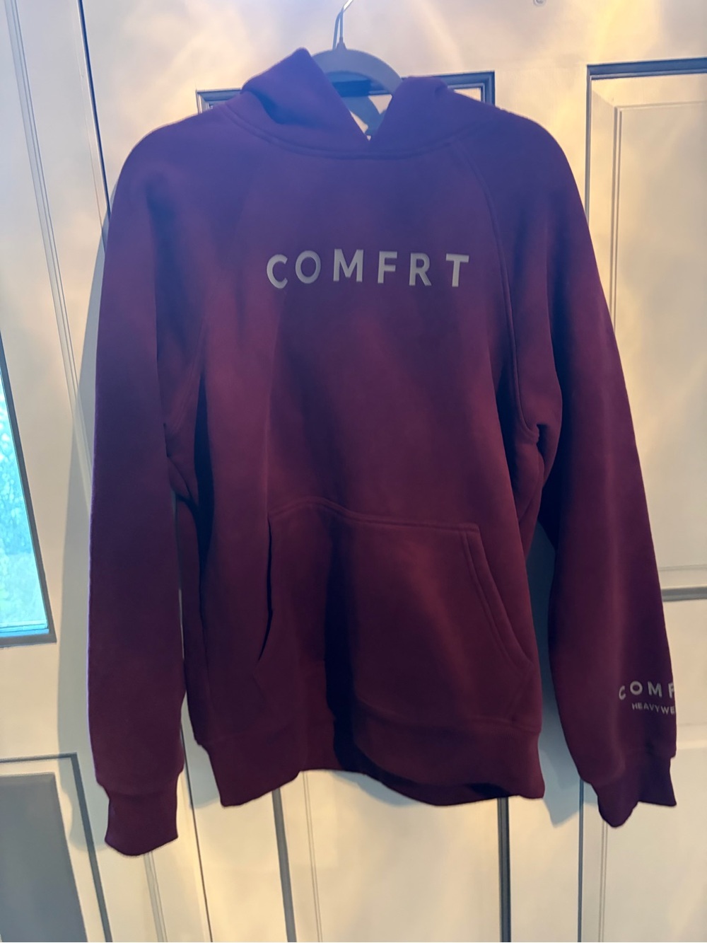 Comfrt Maroon Pullover Hoodie with Front Pocket